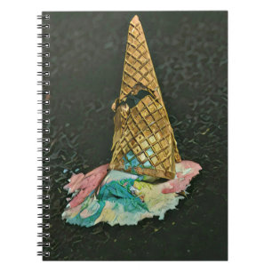 Chocolate ice cream lover gift notebook