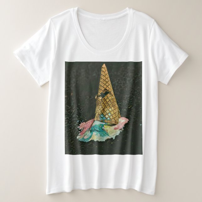 Chocolate ice cream lover gift plus size T-Shirt (Design Front)