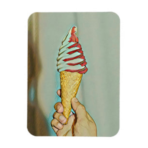 Chocolate ice cream magnet