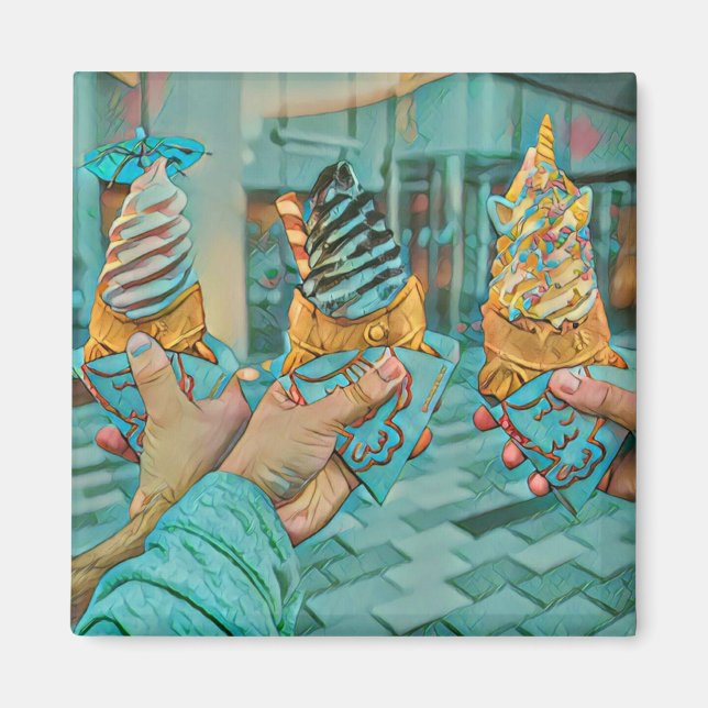 Chocolate ice cream magnet (Front)