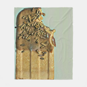 Chocolate ice cream popsicle fleece blanket