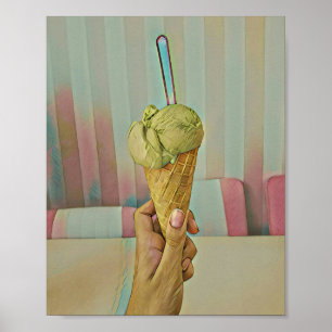 Chocolate ice cream poster