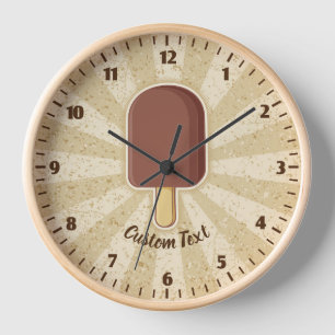 Chocolate Ice Cream Stick Clock