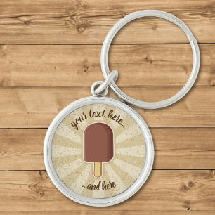 Chocolate Ice Cream Stick Key Ring