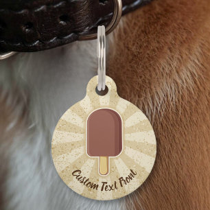 Chocolate Ice Cream Stick Pet Tag