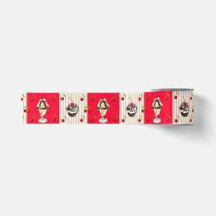 Chocolate Ice Cream Sundae & Cupcakes Ribbon Satin Ribbon