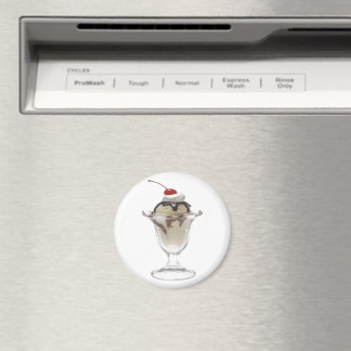 Chocolate Ice Cream Sundae Magnet