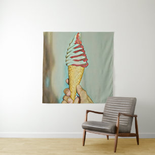 Chocolate ice cream tapestry