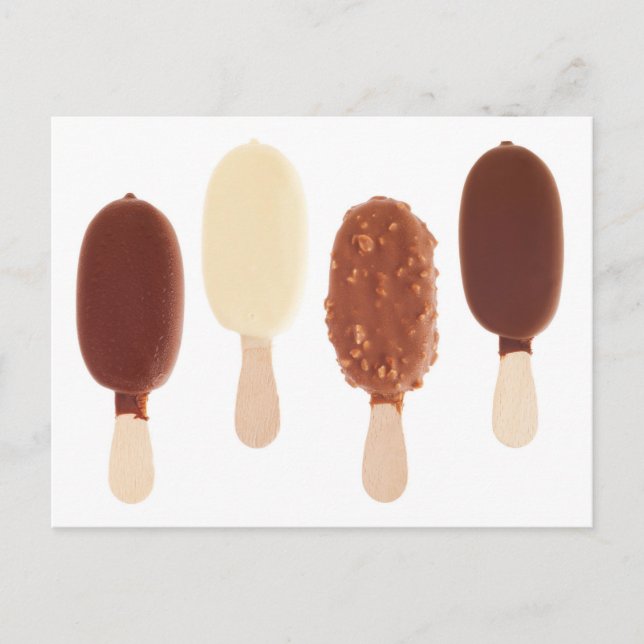 Chocolate ice creams postcard (Front)