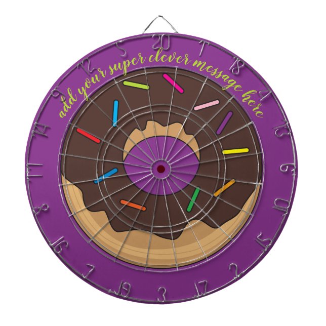 Chocolate Iced Doughnut with Sprinkles Dartboard (Front)