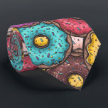 Chocolate Iced Sprinkles Doughnuts Neck Tie<br><div class="desc">Men's tie features a fun pattern of iced chocolate doughnuts with sprinkles. MORE designs in store. Cool for the office,  a night on the town,  a wedding,  for the groom or groomsmen or give as a gift to your husband,  dad,  brother or best friend. Make a statement!</div>