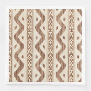 Chocolate Ikat, Woven Table Stripe Napkin