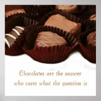 Chocolate is the answer sentiment and image