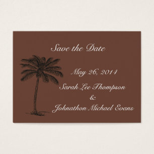Chocolate Java Beach Getaway Save The Date Cards