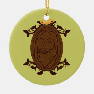 Chocolate Jesus Ceramic Tree Decoration