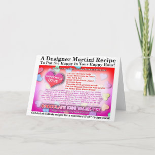 Chocolate Kiss Valentine Martini Recipe Card