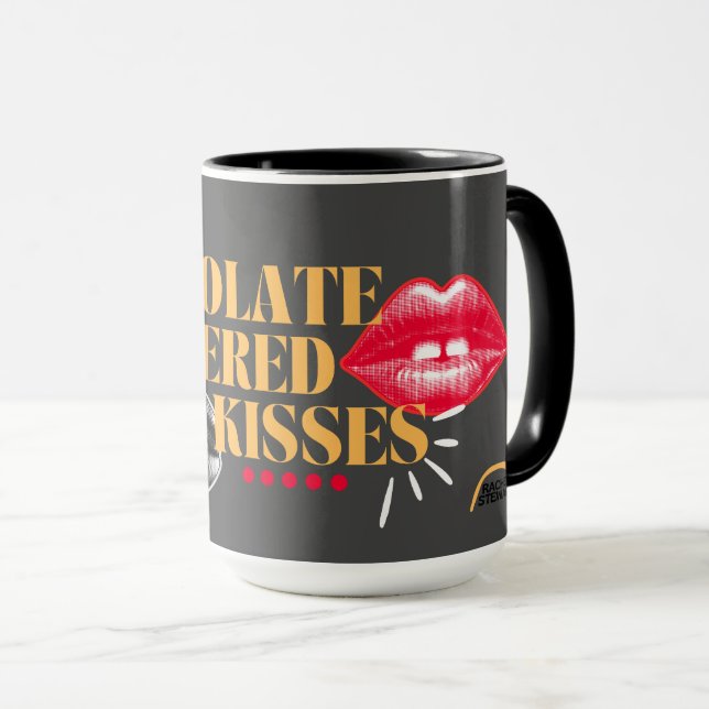Chocolate Kisses Black Mug (Front Right)