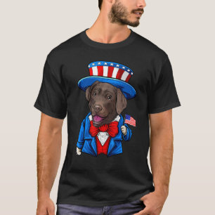 Chocolate Lab 4th Of July Labrador Retriever T-Shirt