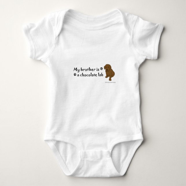chocolate lab baby bodysuit (Front)