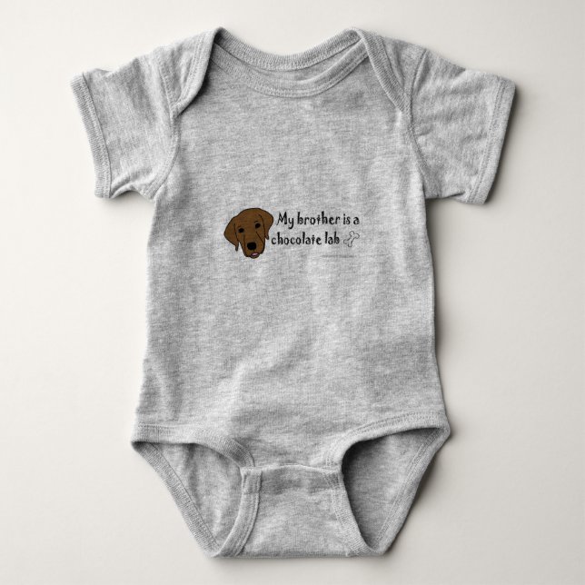chocolate lab baby bodysuit (Front)