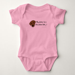 chocolate lab baby bodysuit