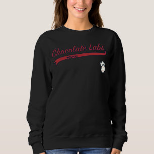 Chocolate Lab Boston Baseball Script Sweatshirt