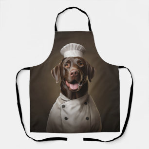 Chocolate Lab Chef Cooking All-Over Print Apron
