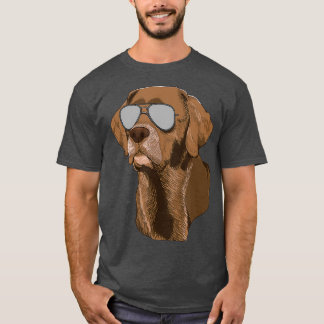 Chocolate Lab Chocolate Labrador Dog Sunglasses T-Shirt