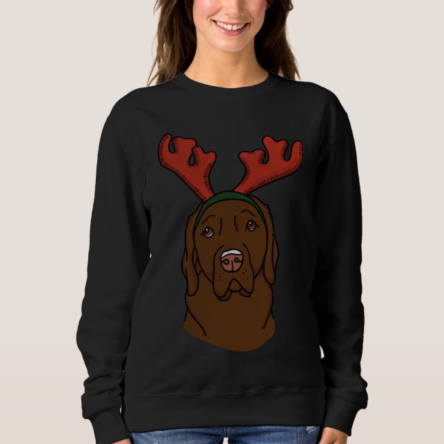 Chocolate Lab Christmas Sweatshirt (Front)