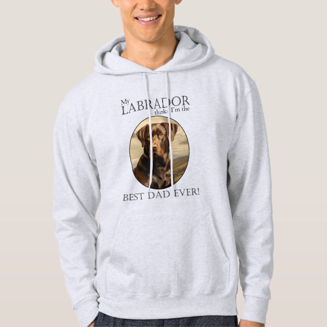 Chocolate Lab Dad Hoodie (Front)