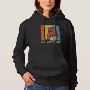Chocolate Lab Dad Labrador Retriever Retro Matchin Hoodie