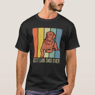 Chocolate Lab Dad Labrador Retriever Retro Matchin T-Shirt