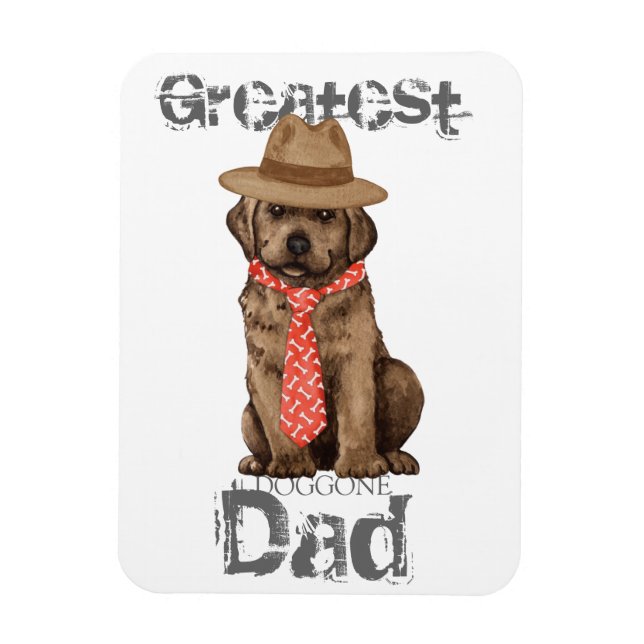 Chocolate Lab Dad Magnet (Vertical)