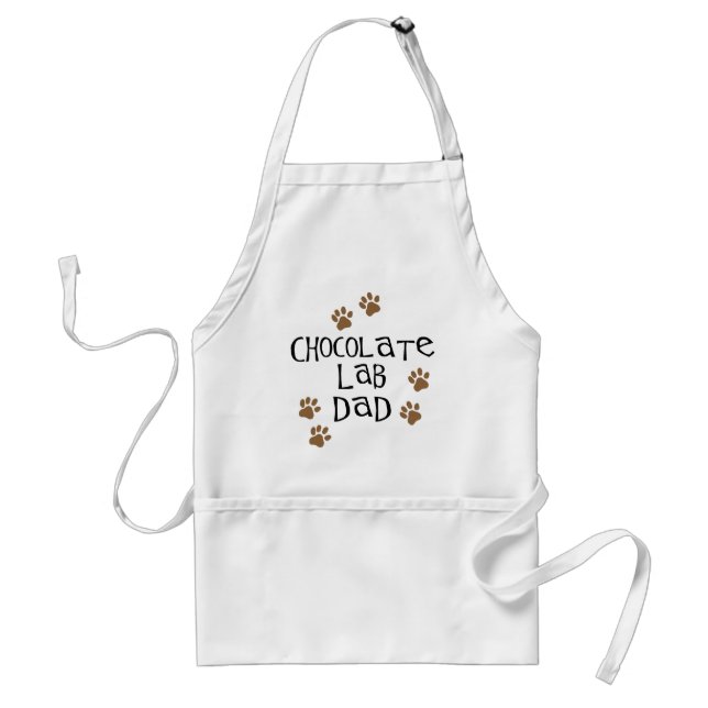 Chocolate Lab Dad Standard Apron (Front)