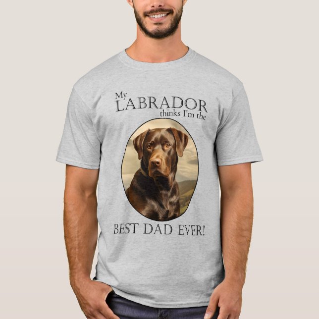 Chocolate Lab Dad T-Shirt (Front)