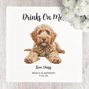 Chocolate Lab Dog Wedding Napkins