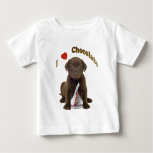 Chocolate Lab I Love Chocolate Kisses Baby T-Shirt