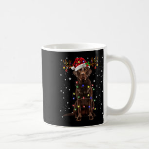 Chocolate Lab Labrador Christmas Tree Light Pajama Coffee Mug