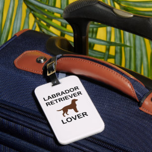 chocolate lab lover luggage tag