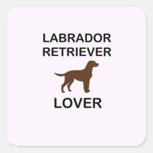 chocolate lab lover square sticker