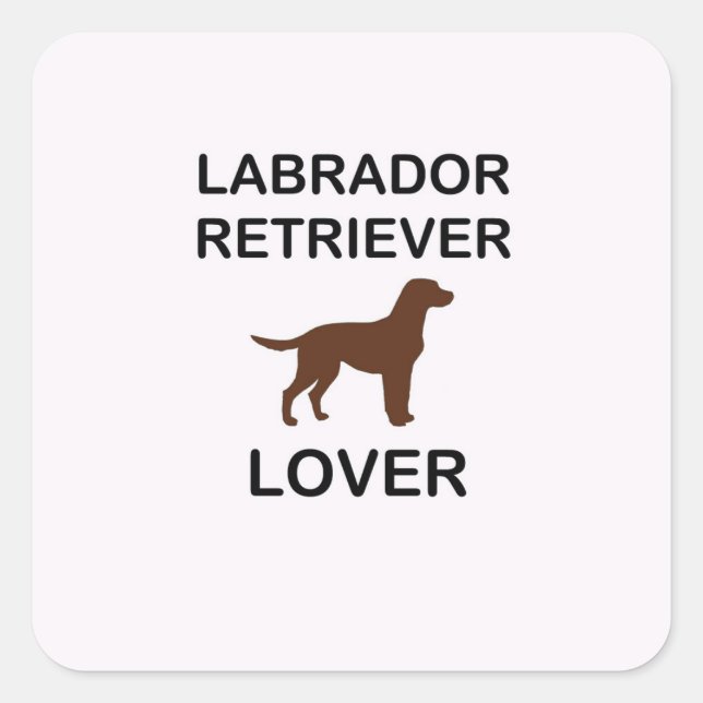 chocolate lab lover square sticker (Front)