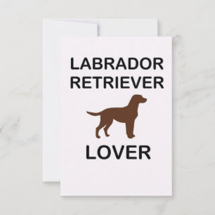 chocolate lab lover thank you card