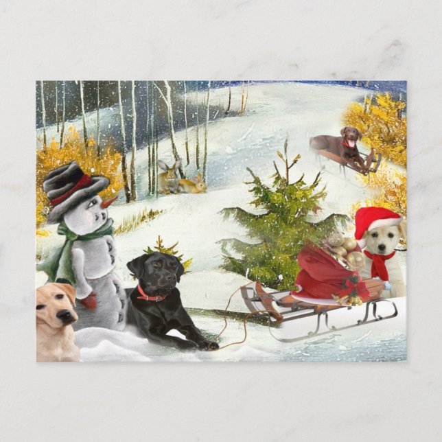 Chocolate Lab Loves Christmas Cards (Front)