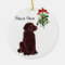 Chocolate Lab Mistletoe Christmas Ornament