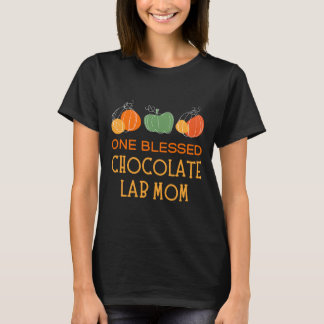 Chocolate Lab Mum Blessed Women Labrador Retriever T-Shirt