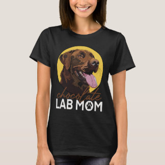 Chocolate Lab Mum Brown Labrador Retriever Mother T-Shirt