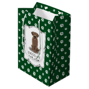 Chocolate Lab Mum (Labrador Retriever Mum) Cute Medium Gift Bag