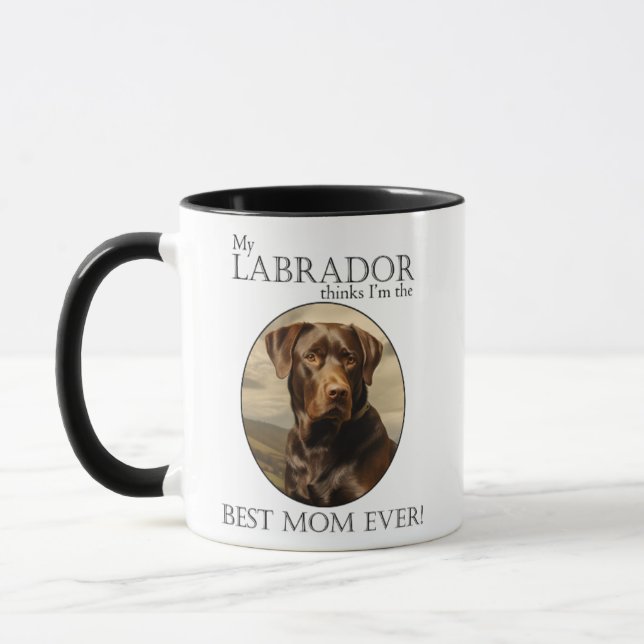 Chocolate Lab Mum Mug (Left)