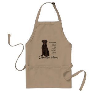 Chocolate Lab Mum Standard Apron
