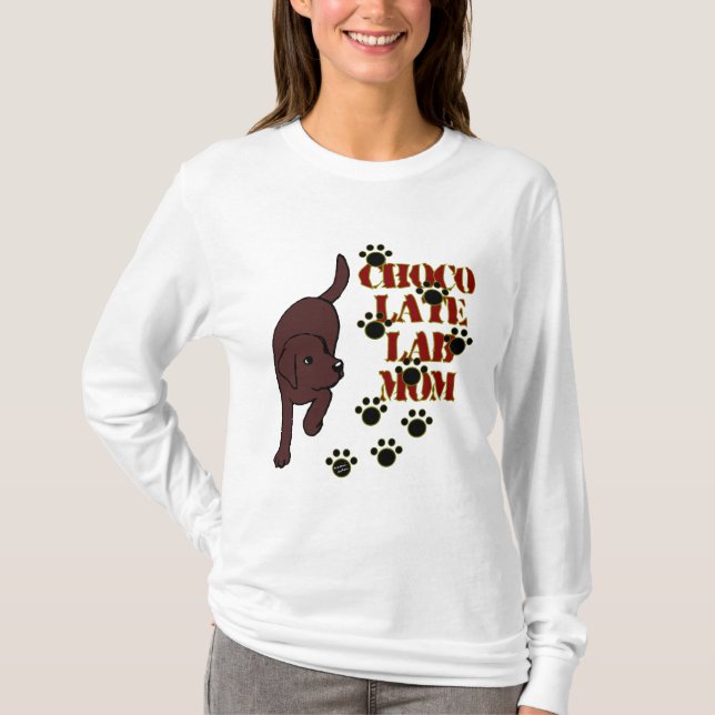 Chocolate Lab Mum T-Shirt (Front)